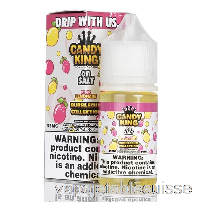 Vape Suisse Collection Bubblegum Limonade Rose - Candy King On Salt - 30ml 50mg